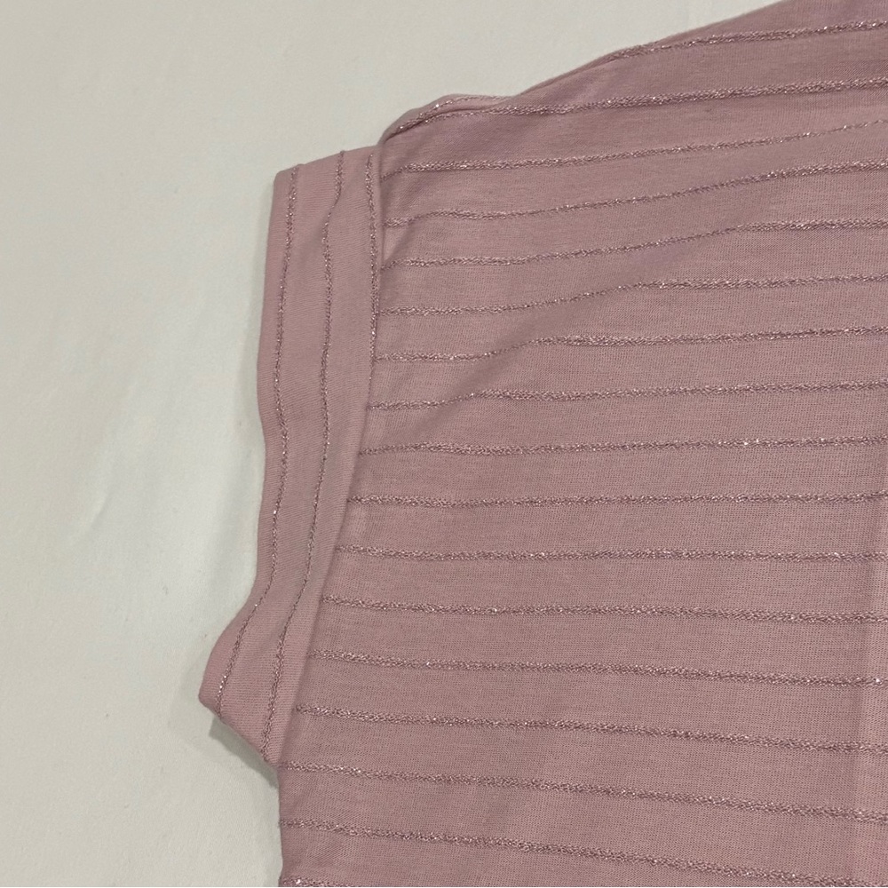 Ellen Tracy Dusty Pink Short Sleeve Top. Size L - Picture 5 of 5